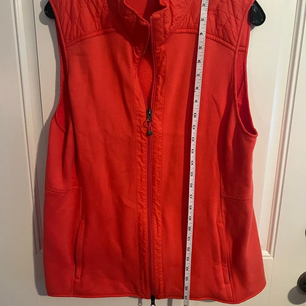 Talbots Orange Quilted Vest Lightweight Stand-Up Collar - Picture 12 of 13